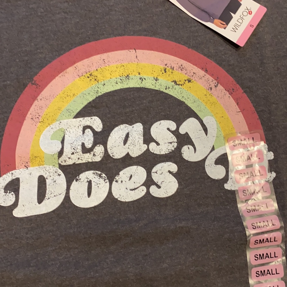 Wildfox Small Easy Does It Graphic Charcoal Statement Sweatshirt New (T) - Picture 15 of 16